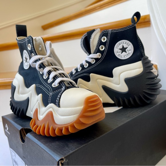 NWT Converse Run Star Motion CX Platform in black / white high top Chuck Taylor - Picture 7 of 10